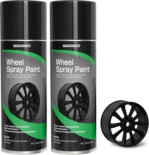 Miniatura 10 de NADAMOO Pintura en aerosol para llantas de aluminio, pintura semibrillante para llantas de coche en aerosol para recoloración y protección