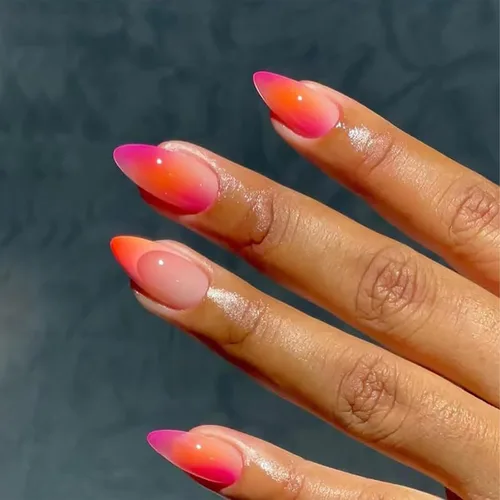 Miniatura 51 de Uñas postizas a presión marrón café, uñas postizas medianas de almendra, color sólido, cobertura completa, uñas postizas artificiales brillantes