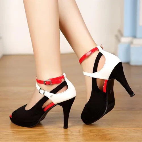 Miniatura 5 de Getmorebeauty - Sandalias de vestir al tobillo de tacón alto para mujer
