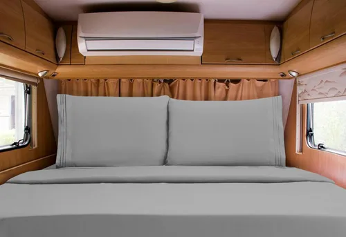 Miniatura 73 de Mocassi Juego de sábanas de lujo de 4 piezas, calidad prémium de hotel de 1800 hilos, ajuste fácil, sábanas y fundas de almohada resistentes a