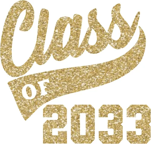 Miniatura 15 de Graduation Iron On Transfer, Class of 2033 Tshirt Decal, High School College Senior Shirt Sticker, HTV Graduate Patch, Pick Size Color, Iron-On Gold