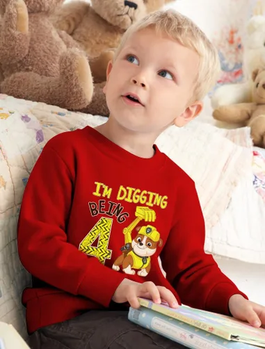 Miniatura 2 de Paw Patrol Rubble - Camiseta de 4 cumpleaños para niños pequeños