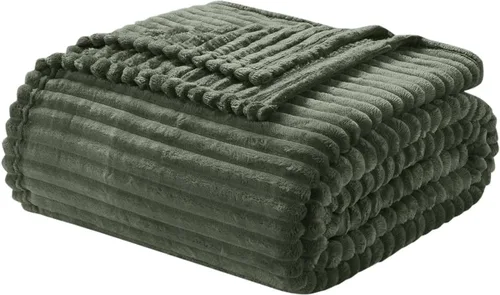 Miniatura 20 de Nestl Manta azul tamaño Queen para cama - Mantas acogedoras y cálidas para mujeres, mantas de felpa grande de vellón para niñas, azul piedra, 90 x