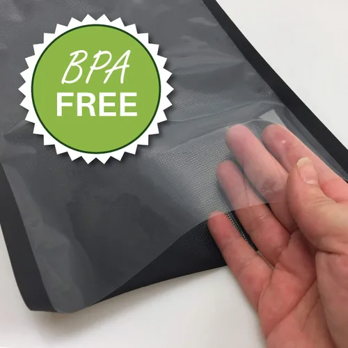 Miniatura 5 de FoodVacBags Bolsas de sellado al vacío con cremallera de 6 x 10 pulgadas, parte trasera negra, parte delantera transparente (50 unidades)