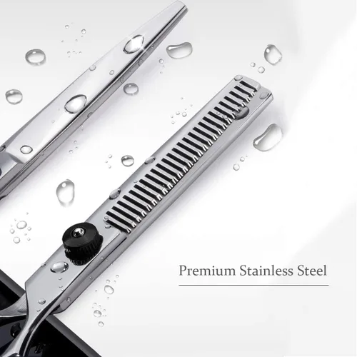 Miniatura 4 de Fcysy Tijeras de peluquería profesionales de 6 pulgadas, tijeras de corte de pelo con peine, tijeras de pelo de salón para hombres, mujeres