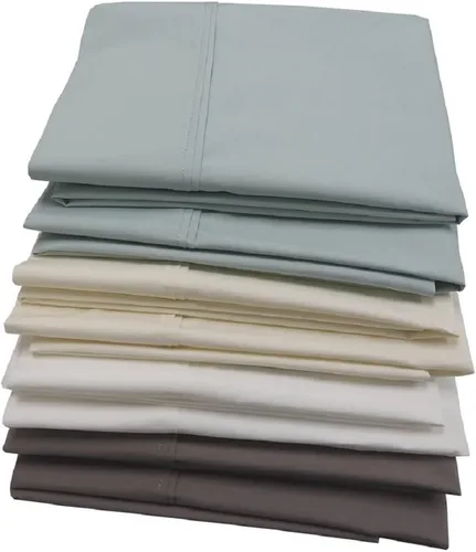 Miniatura 3 de Royal Tradition Cool and Crisp Percale Cotton 4pc Sheet Set (Full Size, Blue) Made in USA Breathable Classic Bed Sheets
