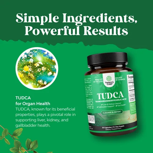 Miniatura 5 de Suplemento TUDCA de sal biliar avanzada - Extra Strength TUDCA 500mg por porción Sales biliares para riñón y soporte hepático de alta pureza Tauro