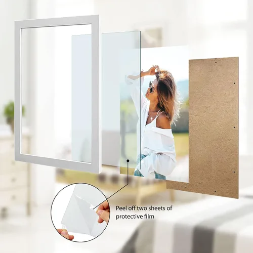 Miniatura 75 de VCK Marcos para póster de madera maciza de 22.375 x 34 pulgadas, marco de fotos A1 negro con montaje en pared, paquete de 3