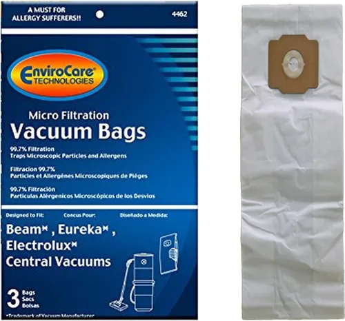 Miniatura 3 de EnviroCare Bolsas de polvo de repuesto para aspiradora de microfiltración hechas para adaptarse a máquinas de vacío centrales Eureka, Beam