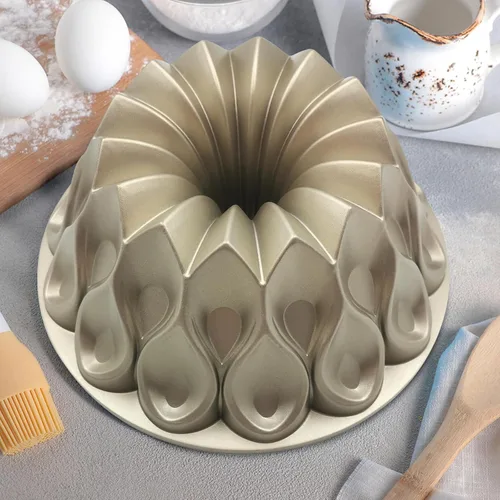 Miniatura 2 de Molde para Tartas Charlotte de Aluminio Accesorios de Cocina Decoración Redonda Navidad Boda Familiar 3D Molde para Tartas Charlotte