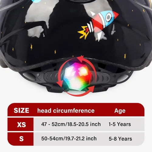 Miniatura 6 de Casco de bicicleta para niños pequeños, cascos ajustables para niños y niñas de bebé a niños (edad 1-8), multideportes para patinaje de bicicleta