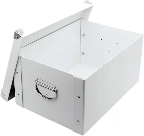 Miniatura 18 de GUOZI Caja de almacenamiento plegable, caja de memoria decorativa con tapa y esquinas reforzadas de metal, caja de regalo organizadora para 2