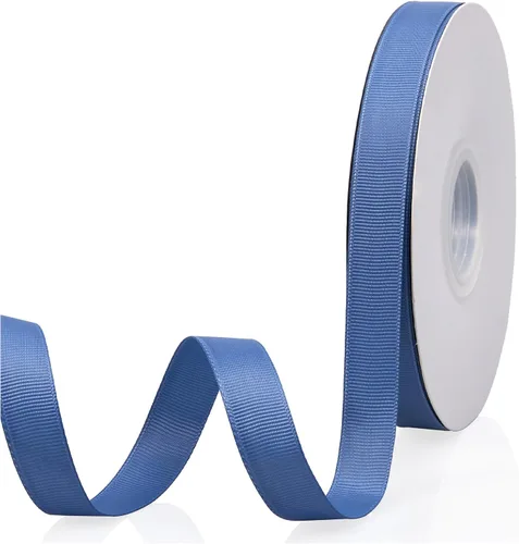 Miniatura 125 de Cinta de grogrén de doble cara de color liso azul bebé de 1-1/2 pulgadas x 50 yardas para envolver regalos, bodas, fiestas, manualidades, lazos
