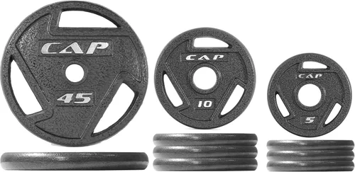 Miniatura 20 de CAP Barbell 2-Inch Olympic Cast Iron Plate Weight Set 75-285 lbs Multiple Options