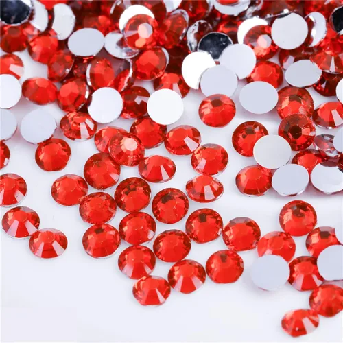Miniatura 46 de 3000 unidades de diamantes de imitación termoadhesivos SS6 de 2mm con parte posterior plana, gemas de cristal de vidrio transparente redondas