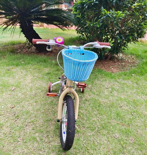 Miniatura 2 de Cesta de bicicleta para manillar para niñas con collar de unicornio, campana, serpentinas, cuentas de rueda, lentes de sol, calcomanías, juego