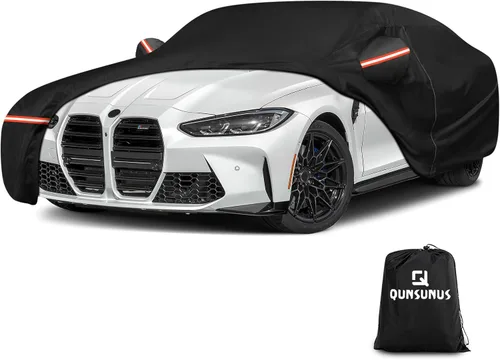 QUNSUNUS Funda impermeable para auto para BMW M4/ Serie 4 420i 428i 430i 435i 440i/4 Coupe 2014-2024, cubierta exterior completa para todo clima con