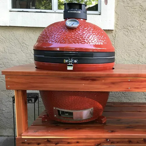 Miniatura 7 de Juego de 3 zapatos de cerámica para parrilla Kamado, piezas de accesorios para parrilla Kamado, Classic y Big JoeGrill o Primo Big Green Egg
