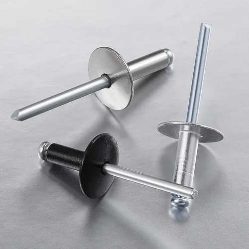 Miniatura 2 de Wensilon (150 piezas) Remaches ciegos de aluminio de tapa grande y extremo abierto de 3/16 * 1/2", remache ciego de 5 * 13