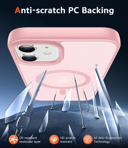 Miniatura 504 de FNTCASE Funda para iPhone 13 Pro-Max: Fundas magnéticas transparentes compatibles con Magsafe Slim anti amarillamiento protección contra caídas