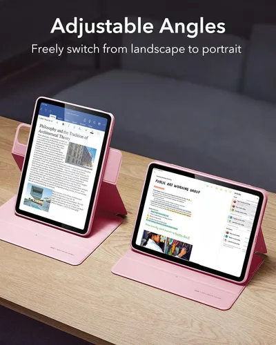 Miniatura 5 de ESR para iPad Air Funda de 11 Pulgadas M3/M2 (2025/2024), Funda para iPad Air de 5ª/4ª Generación (2022/2020) de 10.9 Pulgadas con Soporte para Rosa