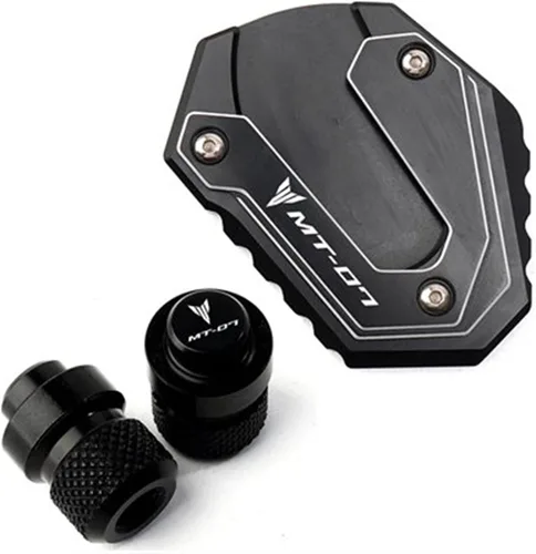 Miniatura 17 de Soporte lateral para motocicleta, ampliación, tapones de aire para válvula de neumático para Yamaha FZ07 FZ 07 MT07 MT 07 MT-07 MT-07 2014 2023 Rojo