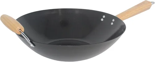 Miniatura 9 de IMUSA Wok antiadherente de acero al carbono de 9.5 pulgadas con mango Cool Touch, color negro