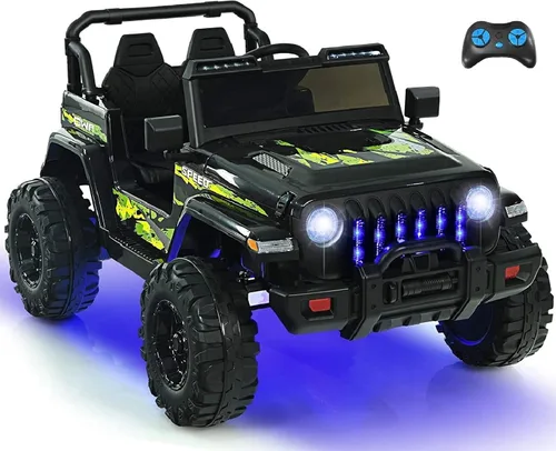 Miniatura 10 de INFANS Camión de Juguería con Control Remoto de los Padres, Vehículos Eléctricos Alimentados por Batería de 12V, 3 Velocidades, Radio Bluetooth