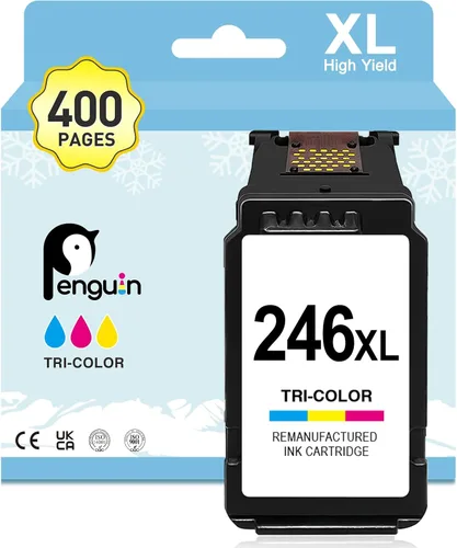 Penguin Cartucho de tinta de color 246XL para Canon CL-246/CL-244 MG2522 MX492 MG2520 TS3322 MG2922 MG2525 MG3022 TR4520 MX490 TS3120 Impresoras de