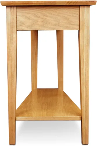 Miniatura 5 de Leick Home 10074-DS Mesa auxiliar tipo cuña para sillón reclinable con estante, arena del desierto Arenas del desierto