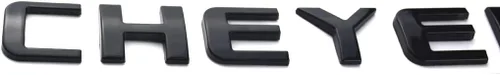Miniatura 2 de Aimoll 2 piezas de repuesto para placa de identificación de emblema Cheyenne para puerta o portón trasero para Silverado 07-18 (negro)