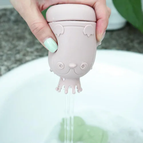 Miniatura 3 de Ginbear Juguetes de baño de silicona para bebés, no tóxicos, sin moho, juguetes de bañera para niños de 6 meses en adelante, paquete de 4