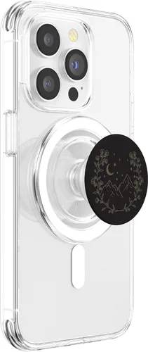Miniatura 3 de Verde oliva - PopSockets MagSafe PopGrip floral bohemio con diseño de luna y montaña para iPhone