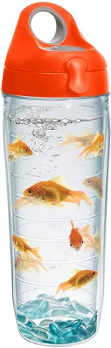 Miniatura 14 de Tervis Goldfish - Vaso aislado de doble pared hecho en Estados Unidos mantiene las bebidas frías y calientes, 16 onzas, clásico