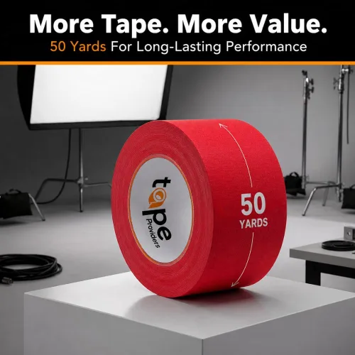Miniatura 3 de WOD - Cinta adhesiva negra de grado profesional, fabricada en Estados Unidos, 1 pulgada x 50 yardas, sin residuos pegajosos, cables, no reflectante