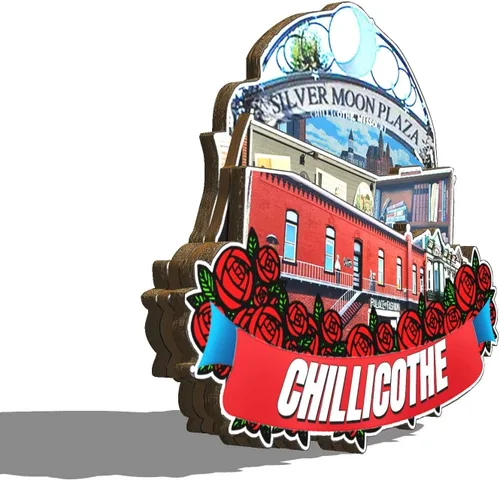 Miniatura 2 de Chillicothe Missouri USA - Imán de madera para nevera, monumentos 3D, recuerdos coleccionables, decoración hecha a mano