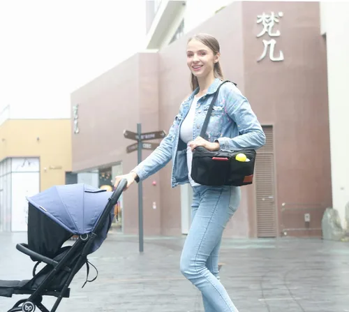 Miniatura 6 de Miracle Baby Bolsa organizadora de cochecito para mamá, bolsa de pañales universal para almacenamiento de cochecitos, compatible con la mayoría