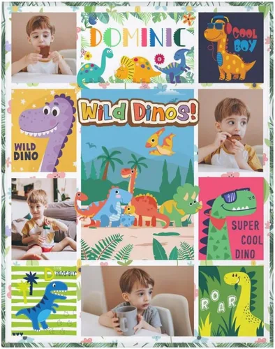 Miniatura 16 de Artsadd Manta facial personalizada de princesa para niñas, personalizada con cara de niños, manta personalizada para niños, nombre de foto de bebé