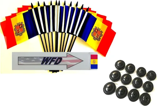 Miniatura 73 de Paquete de 12 banderas de escritorio de oficina en miniatura de poliéster Afganistán de 4 x 6 pulgadas y pequeñas banderas de mesa, 1 docena de mini