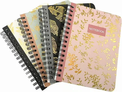 Miniatura 8 de ALIMITOPIA Paquete de 4 Cuadernos en Espiral A6, Diario de Cuaderno con Espiral de Alambre Rayado para Bocetos, Bloc de Notas, Diario, Planificador