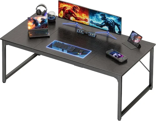 Miniatura 18 de PRAISUN Escritorio de 40 x 24 Pulgadas con Escritorio Más Profundo, Escritorio para Computadora de Oficina de Juegos, para Trabajo, Estudio, Negro