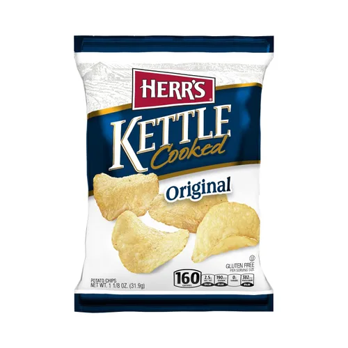 Miniatura 3 de Herr's Chips originales de hervidor, 1.125 onzas (paquete de 30 bolsas) – crujientes y doradas con sabor clásico – perfectas para almuerzos y viajes