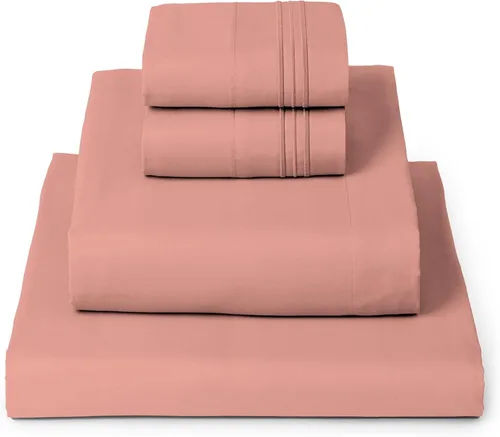 Miniatura 72 de Mellanni Juego de Sábanas Split King - Colección Icónica de 7 Piezas para Ropa de Cama, (Incluye 4 Fundas de Almohada), Bolsillo Profundo de 16 1394