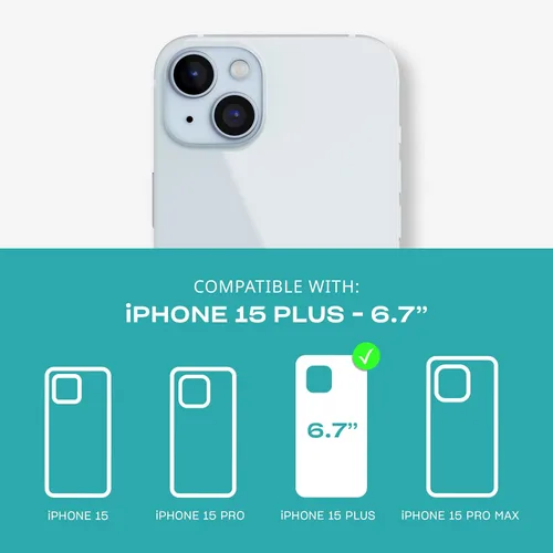 Miniatura 2 de Tech21 Evo Crystal - Funda de protección contra impactos compatible con MagSafe para iPhone 15 Plus, color azul