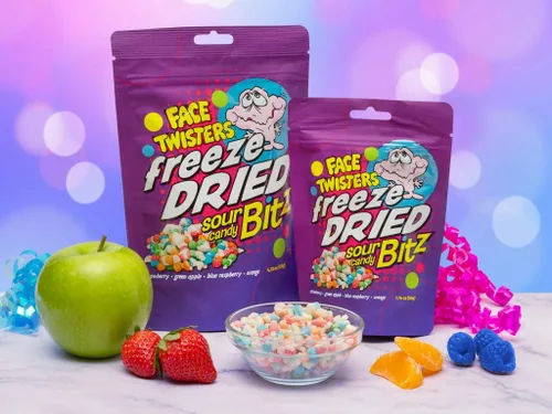 Miniatura 4 de Face Twisters - Caramelos agrios liofilizados, paquete de 2, cuatro sabores agrios afrutados, bolsas de 4.23 onzas