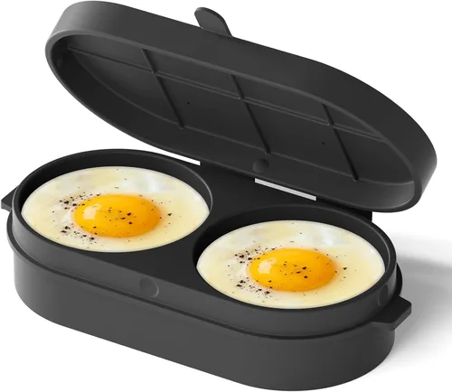 Miniatura 11 de Máquina para hacer mordeduras de huevos para microondas, olla de huevos para sándwich de desayuno, máquina de huevos para huevos revueltos, segura