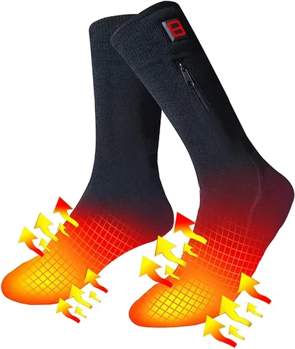Miniatura 8 de Calcetines térmicos con batería recargable, calentador térmico para invierno con calefacción eléctrica para hombres y mujeres