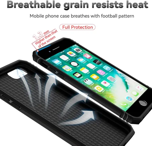 Miniatura 9 de M MAIKEZI Funda para iPhone 8 Plus, para iPhone 7 Plus, con cubierta para lente de cámara, protector de pantalla HD, protección contra caídas