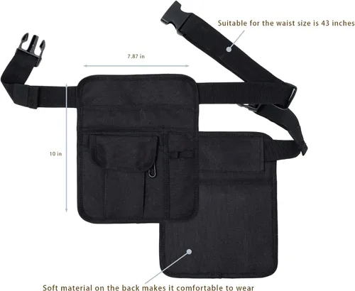 Miniatura 3 de BVMAG Bolsa de servidor con cintura para restaurante con hebilla de cinturón ajustable para camarera pequeña