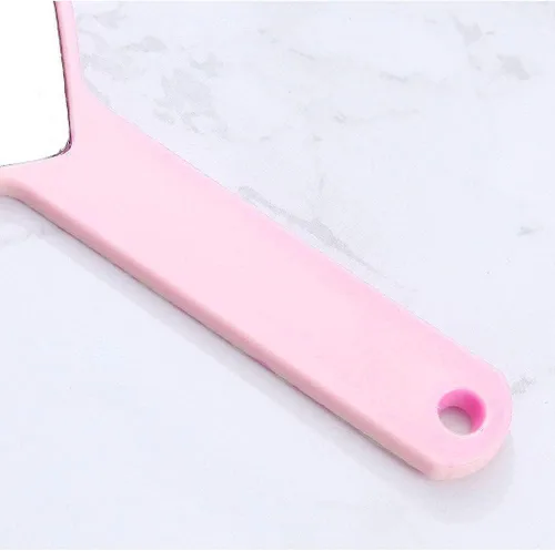 Miniatura 3 de TBWHL Espejo de mano de viaje en forma de corazón, espejo de mano portátil para cosméticos personales con asa, bonito espejo de mano para afeitar